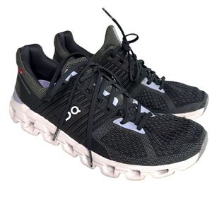 On Running Cloudswift Women’s Black Purple Athletic Sneakers - 8.5